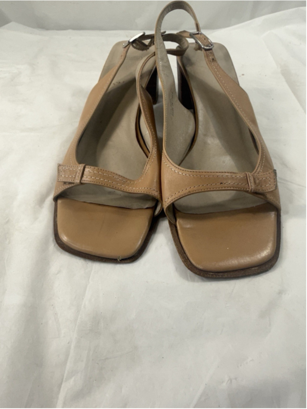 VINTAGE COACH NORA GLOVE LEATHER SLING BACK SANDALS SHOES SIZE 8 B ITALY - Picture 2 of 14